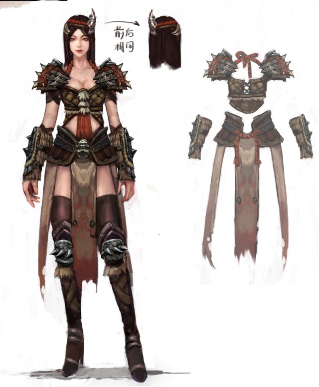 armor suit - female 02 3D मॉडल .c4d .max .obj .3ds .fbx .stl .blend 