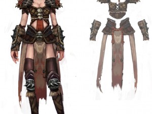 armor suit - female 02 3D-Modell