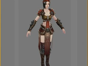armor suit - female 02 3D Model