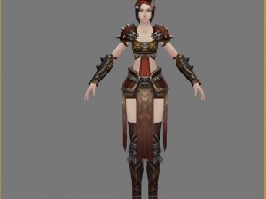 armor suit - female 02 3D मॉडल