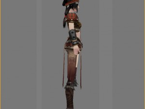 armor suit - female 02 3D मॉडल