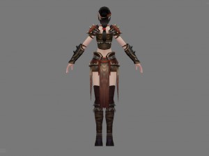armor suit - female 02 3D मॉडल