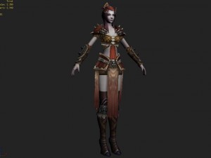 armor suit - female 02 3D मॉडल