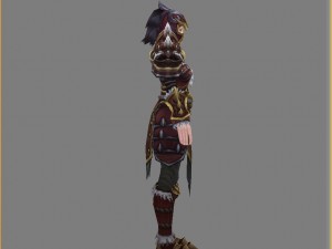 armor suit - female 11 Modelo 3D