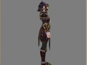 armor suit - female 11 3D Model