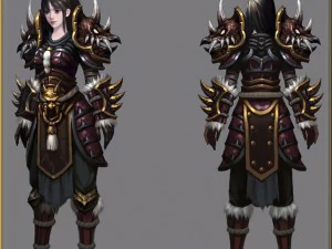 armor suit - female 11 3D Model