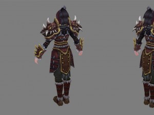 armor suit - female 11 Modelo 3D