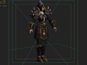 armor suit - female 11 3D Model