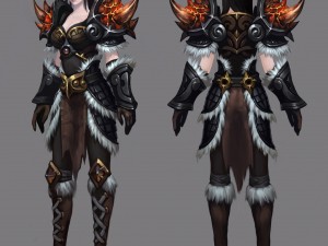 armor suit - female 21 3D Модель