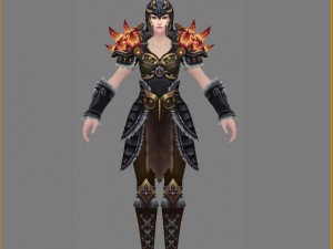 armor suit - female 21 3D Model