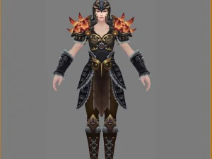 armor suit - female 21 3D Model