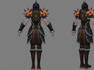 armor suit - female 21 3D Model