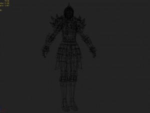armor suit - female 21 3D Model