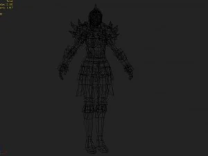 armor suit - female 21 3D Model