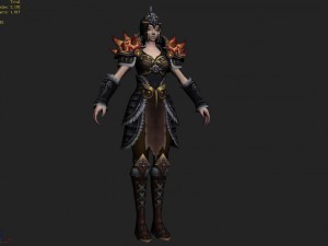 armor suit - female 21 3D Model