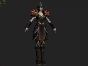 armor suit - female 21 3D Model