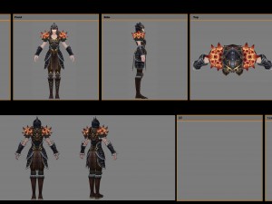 armor suit - female 21 3D Model