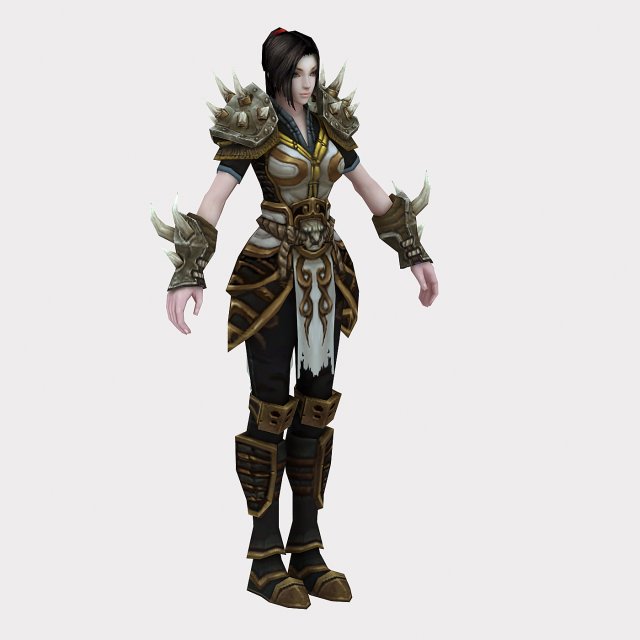 women armor 31 3D 모델 .c4d .max .obj .3ds .fbx .stl .blend 