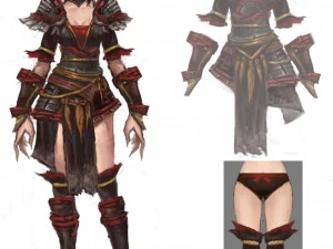 sk&oacute;rzane damskie 05 Model 3D