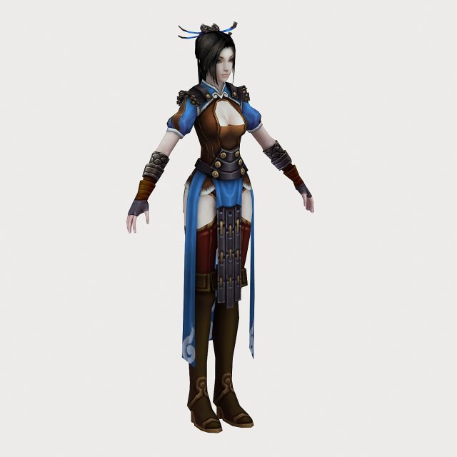 leather women 07 3D 모델 .c4d .max .obj .3ds .fbx .stl .blend 