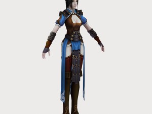 leather women 07 3D-Modell