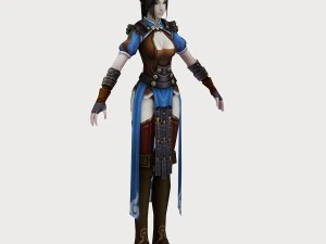 deri kadın 07 3D Model