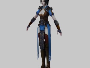 leather women 07 3D 모델