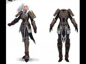 kulit wanita 09 Model 3D