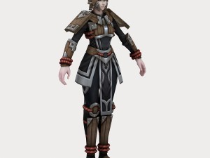 leather women 09 Modèle 3D
