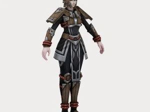 leather women 09 3D Model