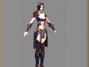 leather suit - female 12 Model 3D
