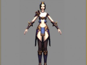 leather suit - female 12 Model 3D