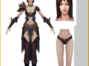 leather suit - female 12 Model 3D