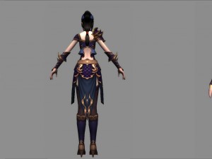 leather suit - female 12 Model 3D