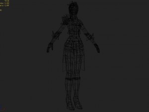 leather suit - female 12 Model 3D