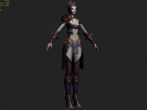 leather suit - female 12 Model 3D