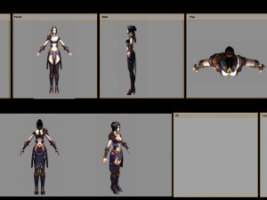 leather suit - female 12 Model 3D