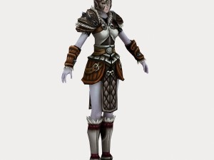 light lady women 01 3D 모델