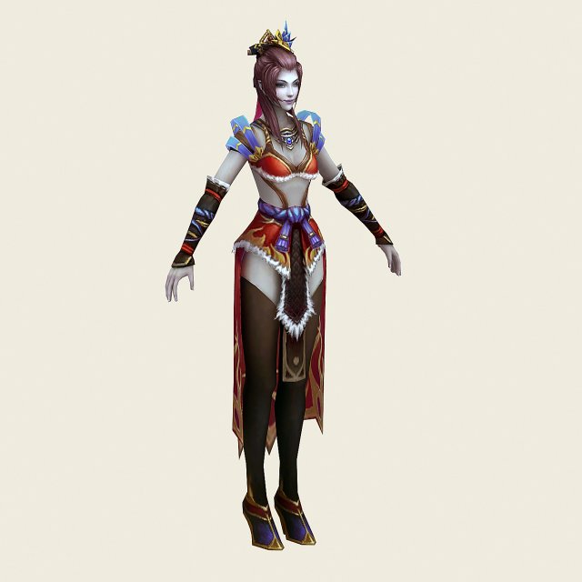 light a lady 04 3D Model .c4d .max .obj .3ds .fbx .stl .blend 