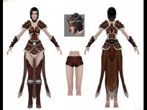 light armor set - female 14 Modelo 3D