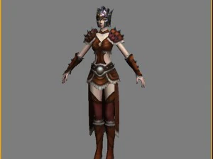 light armor set - female 14 3D Model