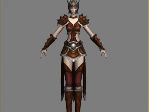 light armor set - female 14 3D Model