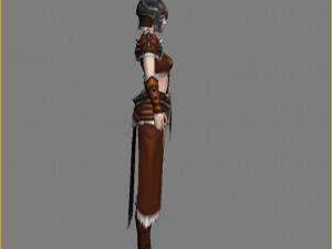 light armor set - female 14 3D Model