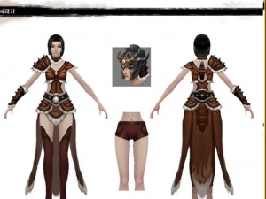 light armor set - female 14 3D Model