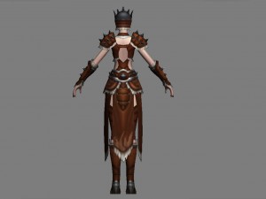 light armor set - female 14 3D Model