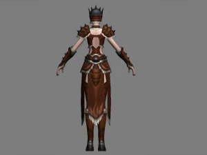 light armor set - female 14 3D Model