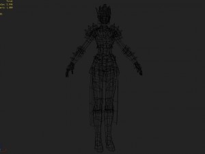 light armor set - female 14 3D Model