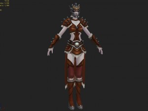 light armor set - female 14 3D Model