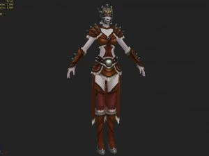 light armor set - female 14 3D Model