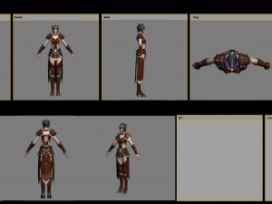 light armor set - female 14 3D Model